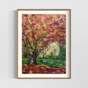 Autumn Whispers Hand-Embellished Framed Canvas Print